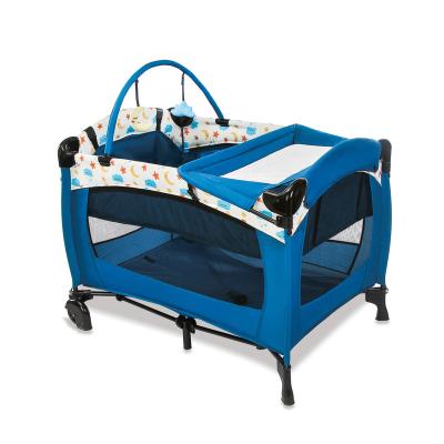 China OEM Modern Cheap Portable Kids Travel Swing Baby Playpen Foldable Bed for sale