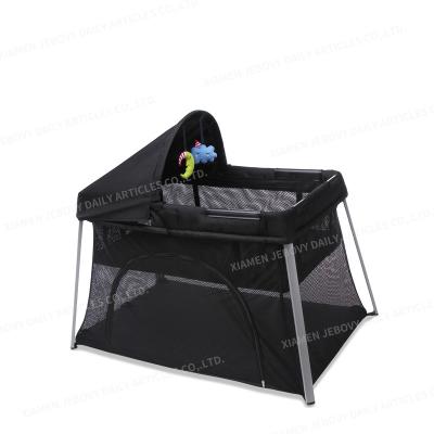 China Modern Outdoor Portable Travel Crib Playard European Standard Folding Hutch Playpen With Canopy Toys for sale