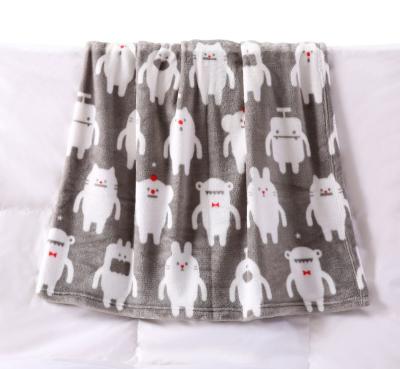 China Folded Customized Printed Kids Flannel Throw Super Soft Kid Blankets Sofa Blanket for sale