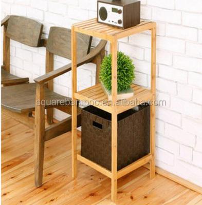 China Three Layer Storage Stocked Bamboo Shelf for sale