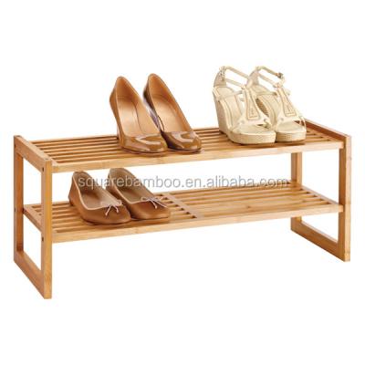 China (Size) Home Shoe Organizer Adjustable Bamboo Shelf for sale