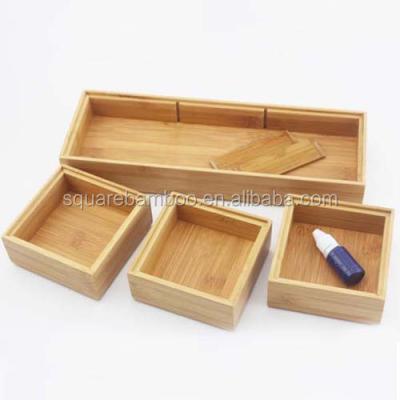 China Eco - Friendly Bamboo Desk Organizers Office Stationery Organizer for sale