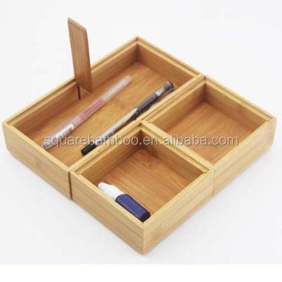 China Eco - Friendly Bamboo Desk Organizers Desk Accessories Organizer x 4pcs for sale