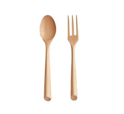 China Disposable Bamboo Wooden Spoon and Fork Handmade Special for sale