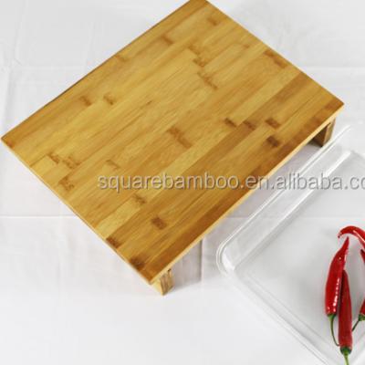 China 16inch Disposable Natural Bamboo Cutting Board With Acrylic Drawer for sale