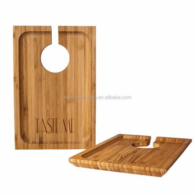 China Small Disposable Bamboo Rectangle Party Cocktail Serving Board for sale