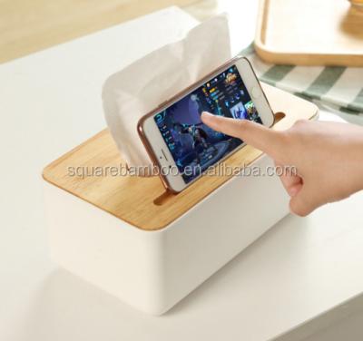 China Minimalist creative home tissue box and phone holder for sale