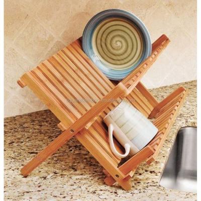 China Eco - Friendly Modern Wooden Dish Rack Bowl Rack Kitchen Storage for sale