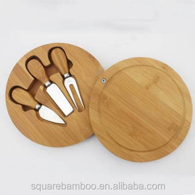 China Eco - Friendly Bamboo Cheese Tool Kit Bamboo Cheese Board for sale