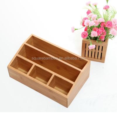 China Sustainable Bamboo Desktop Pen Holder for sale