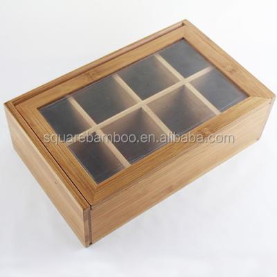 China Eco-friendly Wooden Kitchen Organizers Tea Set Storage Box Tea Bag Storage Box for sale