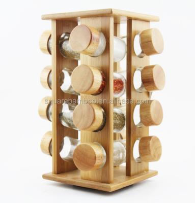 China Sustainable Bamboo Spice Rack Organizer for sale