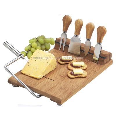 China Sustainable Wholesale Bamboo Piano Cheese Board Set High Quality Organically Grown Bamboo Cutting Board For Cheese, Olives for sale