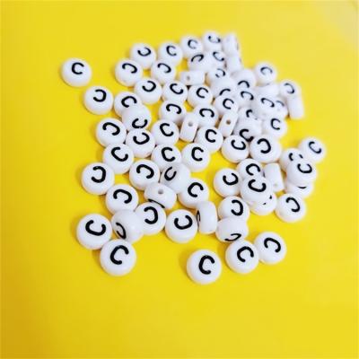 China Popular Letter Bead 4*7MM Diy Men Women Jewelry Accessories Loose Beads For Jewelry Making for sale