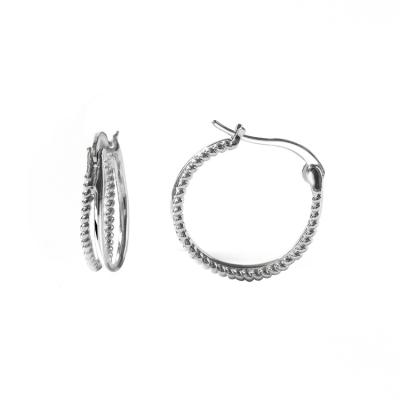 China Eco-Friendly Double Platform Hoop Earrings Student Girls Earring Jewelry Retro Accessories Combine Hoop Earrings for sale