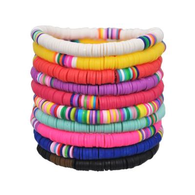 China BOHEMIA 6mm BOHEMIA 6mm Bracelet Soft Ornament Women's Elastic Bracelets & Bangles Pottery Rope String Elastic Bracelets for sale