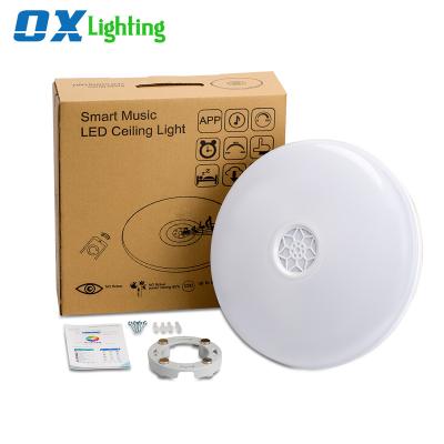 China Modern 24W With 28 KEY IR Remote Control Smart Led Light Fixture Led Ceiling Light for sale