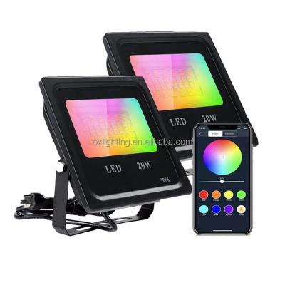 China OXLIGHTING Smart RGB LED LANDSCAPE 30W Projector Tooth Flood Light CE RoHs Blue List for sale