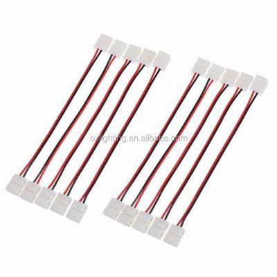 China 2 Pin 8mm Led Strip Cable Connector 2Pin LED Single Strip Connectors for sale