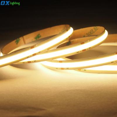 China Office CRI90 COB Flexible Led Strip Without Lighting Point 12V 24V for sale