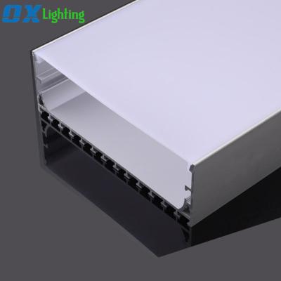 China Decorations U Shape Aluminum Double Channel Profile Height 15CM Aluminum Profile For Double Row Led Strip for sale