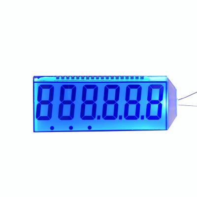 China Application Factory Manufacturer Made 7 Segment Lcd Screen 6 Industrial Digit 6 Point Transmisive Lcd Display With LED Backlight For Electronic Scale for sale