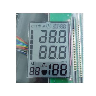 China Customized Character LCD Screen Factory TN Type Monochrome 7 Segment Display 4 Digit Transparent LCD Panel With Pin Connection 70*100 mm for sale