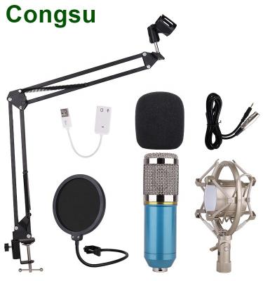 China CONGSU Microphone Full Set BM-800 Handheld Condenser Microphone Kit Microphone For Computer+Shock Mount+Foam Cap+Cable as BM800 BOM 800 Microphone for sale