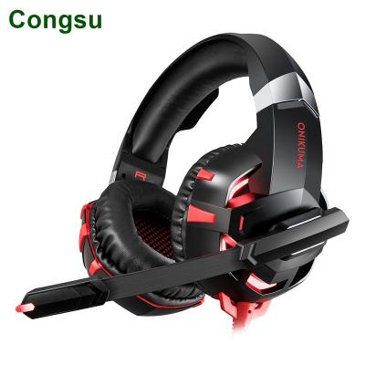 China Headband Congsu PC Gaming Headset with Microphone for PC/PS4/Xbox one/Laptop/Tablet/Mobile Phone for sale