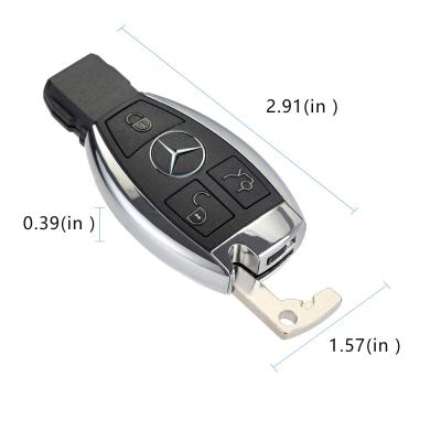 China Professional Diagnose Tool Products TOP002 Hot Selling Car Key Cover 3 Buttons 433MHz For Mercedes Benz Car Key Programming for sale