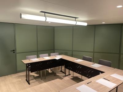 China Lamierte Wand Perforierter MDF-Panel Akustikschalldämpfende Deckenplatte zu verkaufen