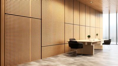 China OEM Veneer Perforated Acoustic Panel Ceiling Tile Sound Absorber for sale