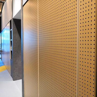 China 16mm/6mm Veneer timber Micro Perforated Acoustic Panels Ceiling Tile for sale