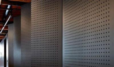 China Decorative Formica Laminate Perforated Acoustic Panel MDF Wood Sound Absorbing Board for sale