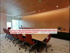 0.5mm Timber Wood Micro Perforated Acoustic Panel Office Soundproof Flame Retardant Board