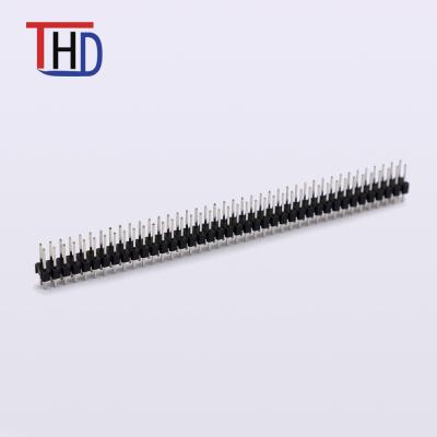 China PCB 2.54mm Pitch Row Rectangle Double Pin Header Male Connector for sale