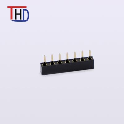 China PCB Customized 2.54 Pitch Short Single Row Female Pin Header Connector Socket Pin Header for sale