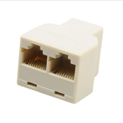 China Ethernet Splitters RJ45 Network Splitter Y Connector Three Way One In Two To LAN Ethernet Extension Cable Connectors 8P8C Connector for sale