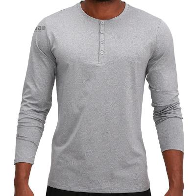 China Breathable Round Neck Sports Men Autumn And Winter Pullover Long Sleeve T-Shirt for sale