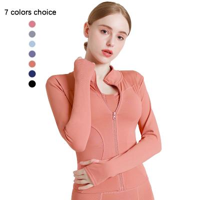 China Breathable Spring Autumn Women Quick Dry 4 Way Slim Fit Bodycon Workout Fitness Clothing Running Jackets for sale