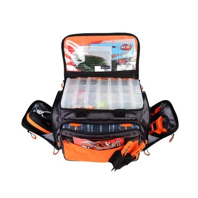 China Multifunctional Polyester Canvas Water Resistant Large Purpose Fishing Reel, Lure Boxes, Fishing Pliers Storage Shoulder Bag for Raising, Hunting for sale