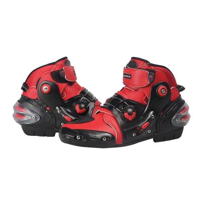 China Fashion trend white men's good quality sportbike racing cycling shoes short riding motorcycle boots for sale