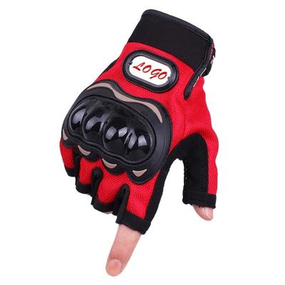 China Hot Selling Durable Half Finger Motorcycle Anti-Slip Windproof Protective Half Finger Cycling Gloves for sale