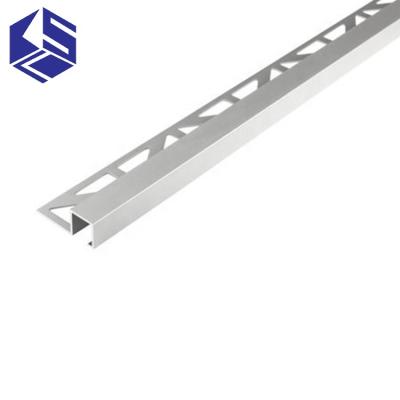 China Schluter Chrome Self Adhesive Underground L Shape Edge Tile Modern Aluminum Metal Trim for sale