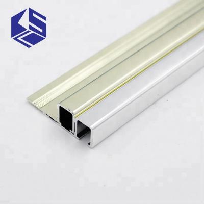 China Modern KSL Polished Square Edge Finished Ceramic Tile Metal Trim for sale