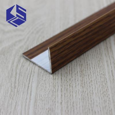 China Hotel Matt Wood Grain Stair Nosing For Stair Edge Protection for sale