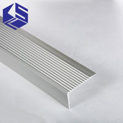 China KSL Traditional Stair Nosing Aluminum Stair Treads Metal Step Edge Trim for sale