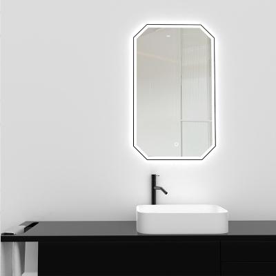 China LEIJIE Bathroom Beauty LED Durable Waterproof Modern Cosmetic Compact Mirror Make Up With LED Light Wall Mounted Rectangular Anti Fog for sale