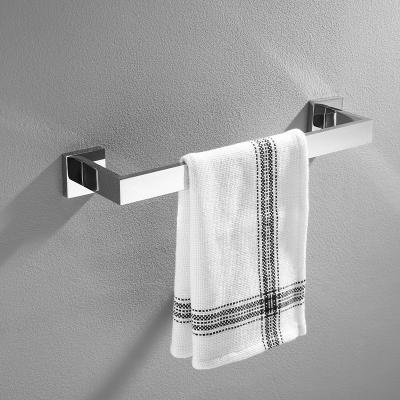 China Durable Bathroom Accessories Grade Chrome Towel Rail Top Towel Rack Luxury Single Towel Rack for sale