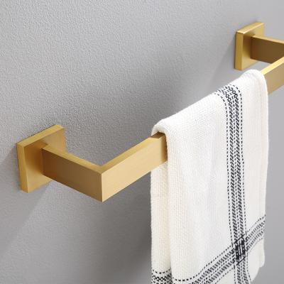 China Bathroom Durable Items Modern Simple Towel Rack Home And Hotel Stick On The Wall Nail-free Adhesive Towel Rack for sale